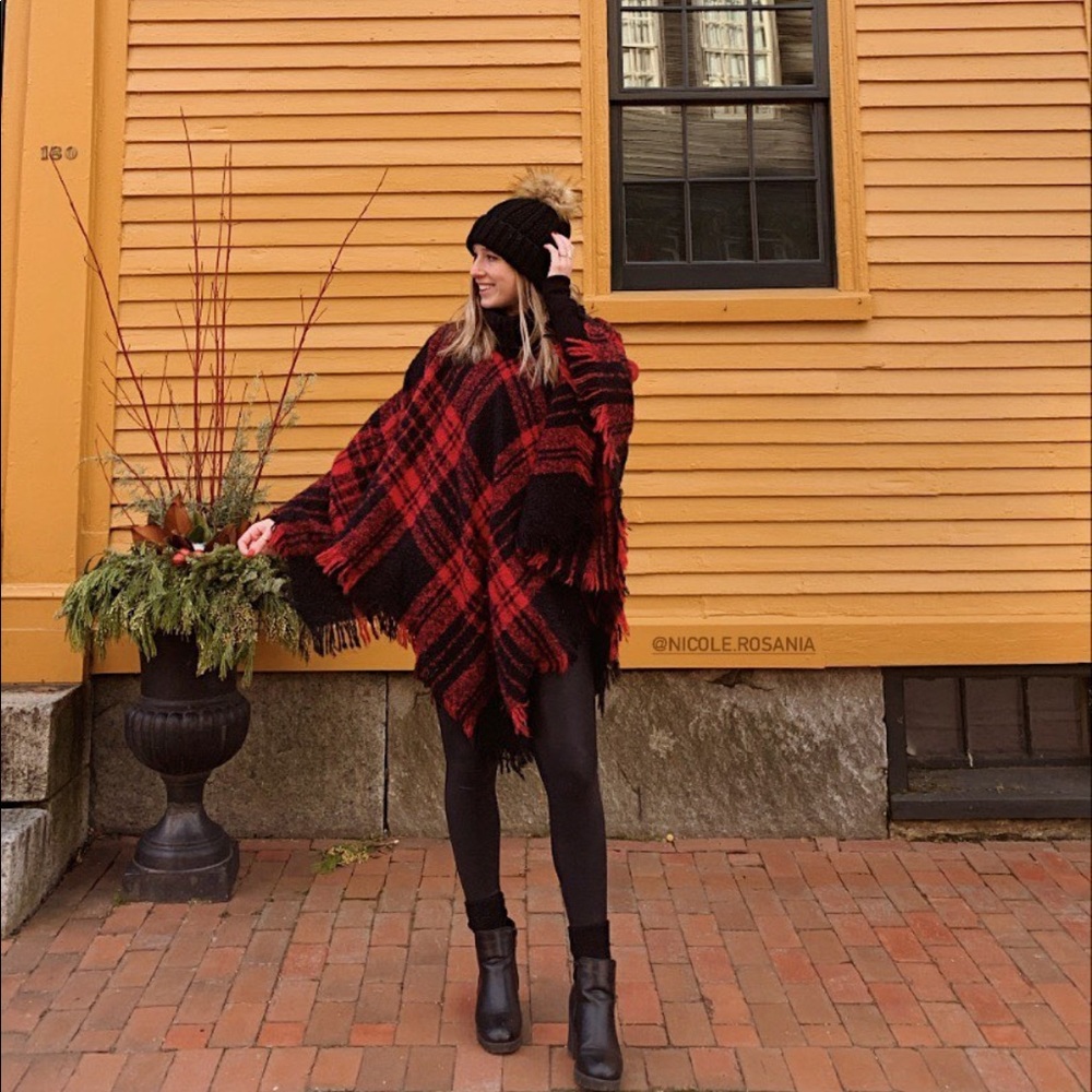 Plaid Poncho